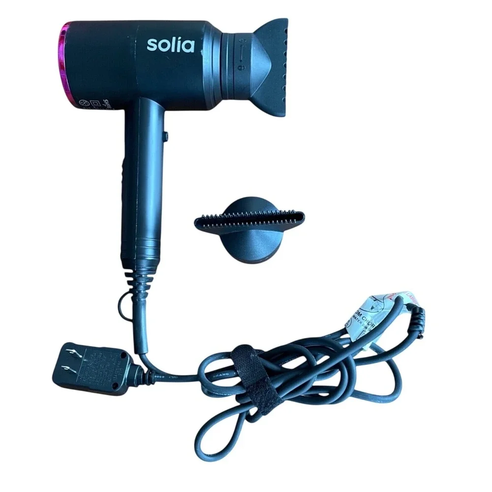 Solia SuperLight Professional Hair Dryer Black Iridescent 1400W SD-DPBK 2 Nozzle